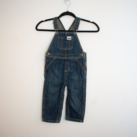 Carter's Toddler Button Bottom Denim Overalls 24Mo - Picture 1 of 6